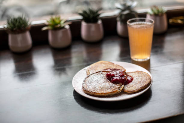 Crumpets de maçã - foto de acervo