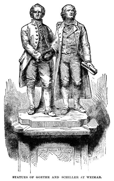 istock Statues of Goethe and Schiller at Weimar, Germany 1217753936