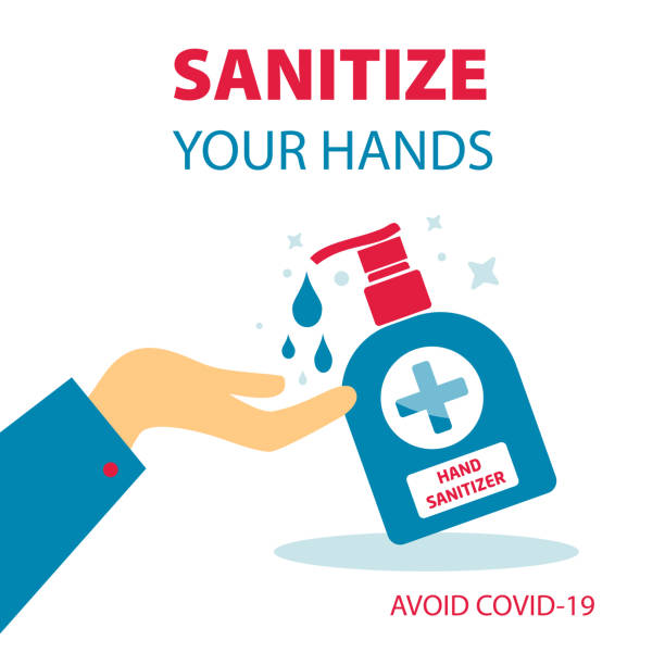 Vector hand sanitizer symbol, alcohol bottle for hygiene, isolated on white, sign and icon template, medical illustration. Vector hand sanitizer symbol set,alcohol bottle for hygiene, isolated on white, sign and icon template. hand water pump stock illustrations
