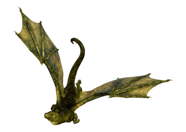 istock 3D illustration fantasy dragon on white 1217760249