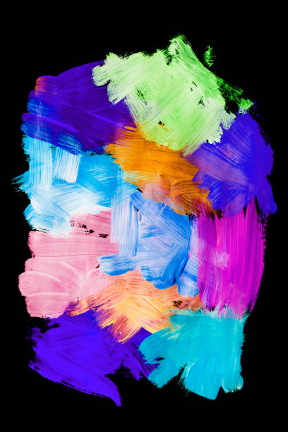istock Abstrat painting on black 1217760687