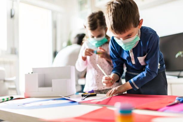 istock Homeschooling children in quarantine isolation during Covid-19 1217763821