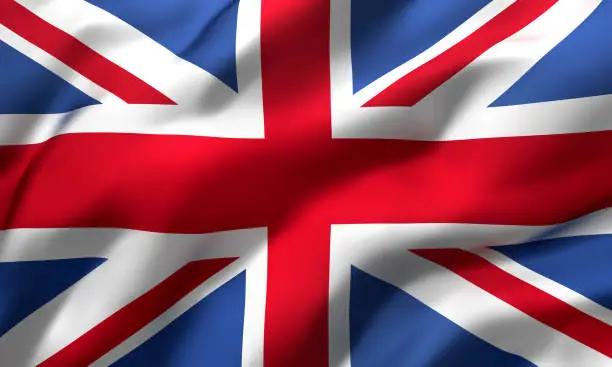 Photo of Flag of United Kingdom blowing in the wind