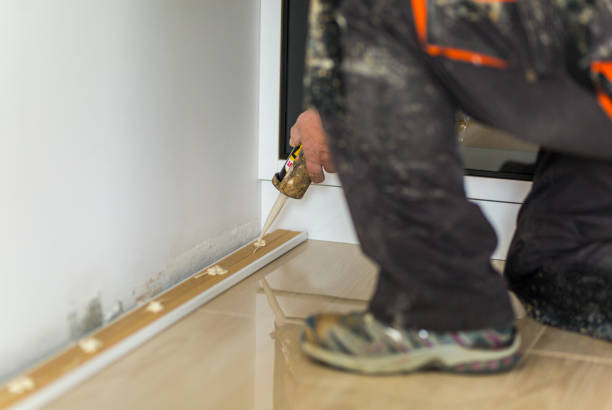 istock Parquet worker close up Stock photo 1217766797