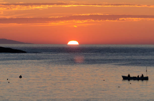 istock Beautiful sunset above the sea 1217768364
