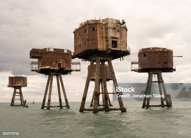 Redsands Fort Stock Photo - Download Image Now - Fort, Tower, Maunsell Forts