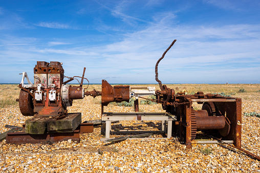 Abandoned machinery in Dungeness.
