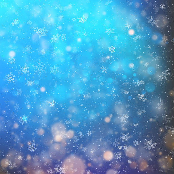 istock Abstract Christmas background with snowflakes. Elegant blue winter template. Eps 10 1217775861
