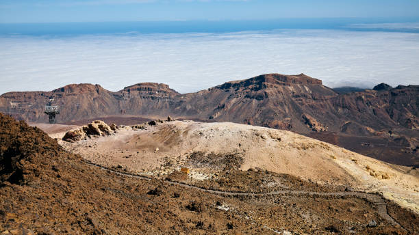 istock Volcanic landscape seen from Mount Teide, Tenerife, Spain. 1217778559