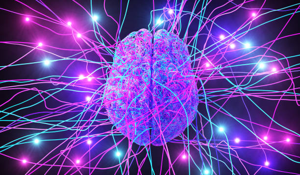 istock Human Brain Consisting Of Colored Wires Surrounded By Neural Threads 1217785097