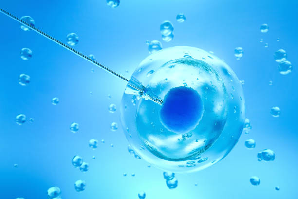 istock Medical operation, laser needle in cell injection 1217799803