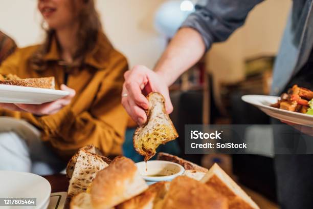 Dipping Bread Into Oil Stock Photo - Download Image Now - Bread, Dipping, Olive Oil