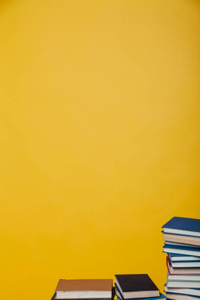 istock lots of different educational books on a yellow background 1217805512