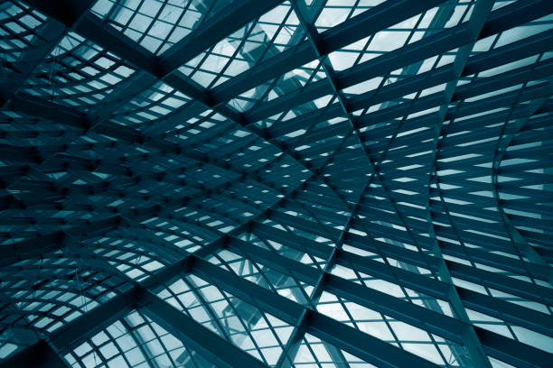 Digitally rendered futuristic architectural fragment / background