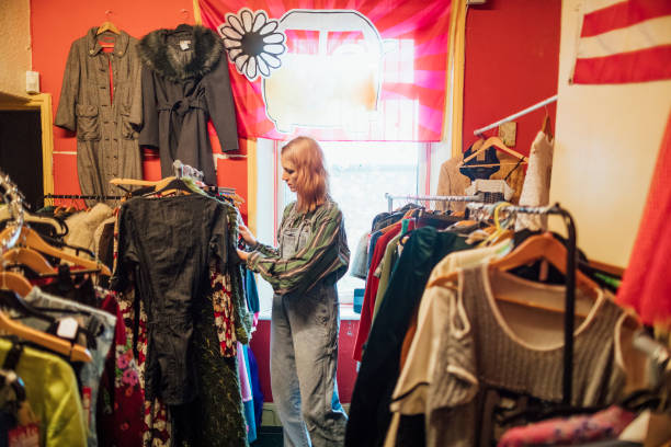 istock Shopping at a Thrift Store 1217809702