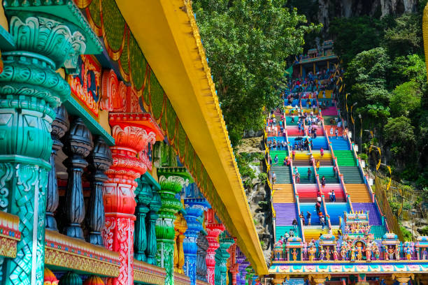 istock Colorful steps in Batu Caves 1217814074
