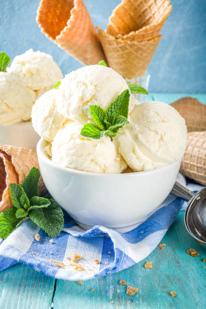 istock Homemade vanilla ice cream 1217814256