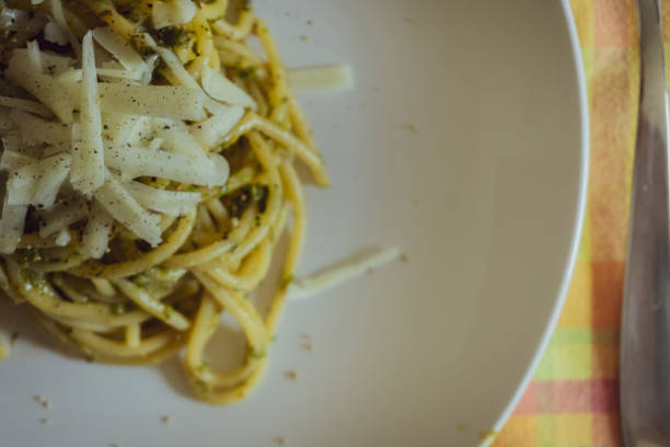 istock Spaghetti pesto italian cuisine 1217815111