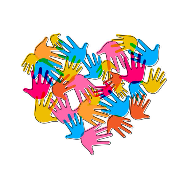 istock hands of different colors. cultural and ethnic diversity, vector illustration 1217815307