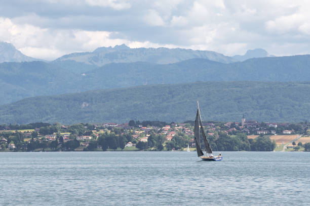 istock yacht on a Geneva lake on a sunny day 1217818163