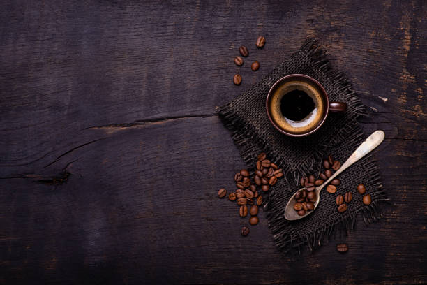 istock coffee in cup on rustic wooden table. still life 1217818392