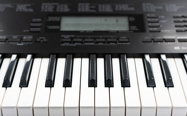 istock piano keys view from above, electronic midi synthesizer 1217818460