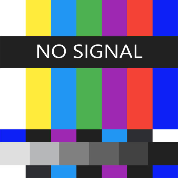 No signal vector illustration, tv broken,error. No signal vector illustration, tv broken,error background. soundcard stock illustrations