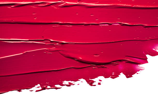 istock Red purple pink lipstick on white isolated background 1217823361