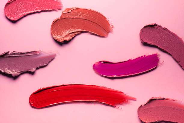 istock Red purple pink lipstick with background 1217823647