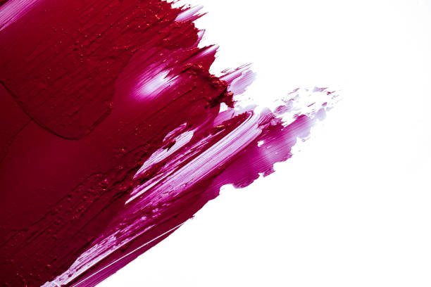 istock Red purple pink lipstick on white isolated background 1217823666