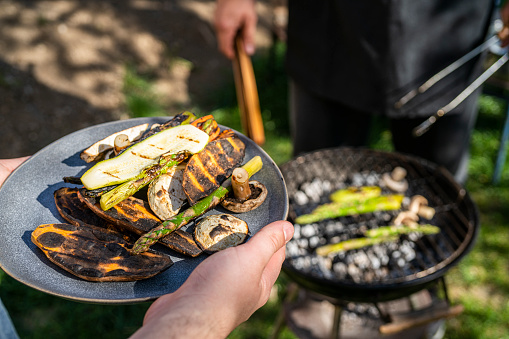 Vegetables on grill