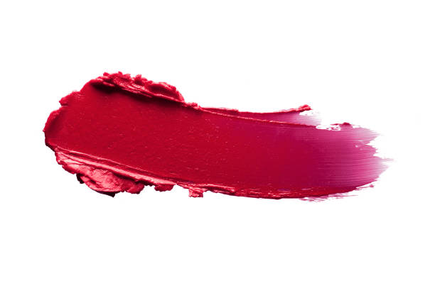 istock Red purple pink lipstick on white isolated background 1217824789