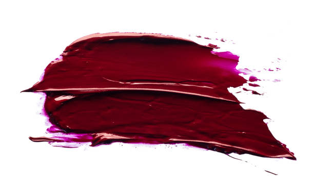 istock Red purple pink lipstick on white isolated background 1217825224