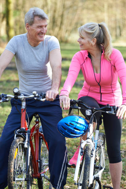 istock Mature Couple On Cycle Ride In Countryside Together 1217825614
