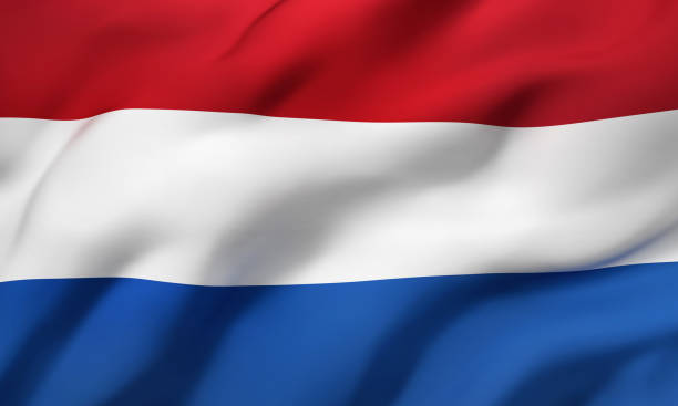 istock Flag of Netherlands blowing in the wind 1217829043