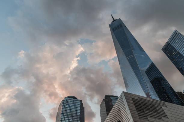 istock Low Angle View of Skyscrapers in Downtown, Manhattan / NYC 1217830794