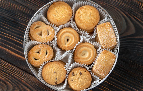 istock Butter cookies in the box 1217832875