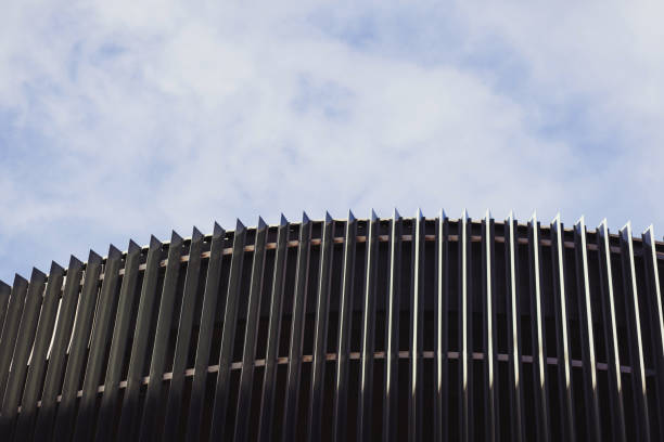 istock metal modern metal building 1217835341