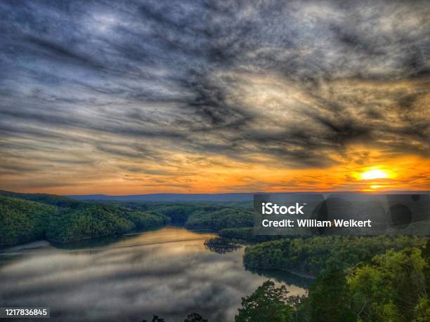 Sunset Over Lake Raystown Stock Photo - Download Image Now - Lake, Pennsylvania, Landscape - Scenery