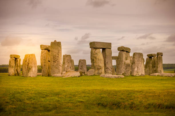 istock Sunset in the Stonehenge, UK 1217839119