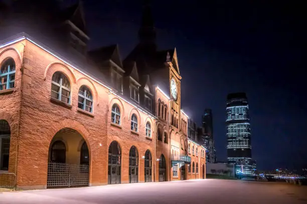 Photo of Central railroad of New Jersey Terminal at night