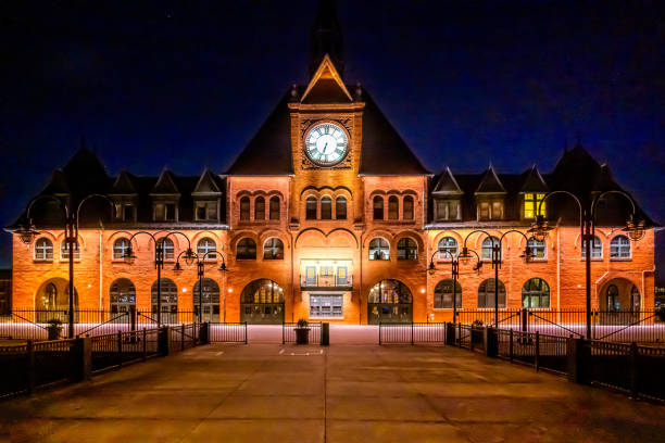 istock Central railroad of New Jersey Terminal at night 1217839648