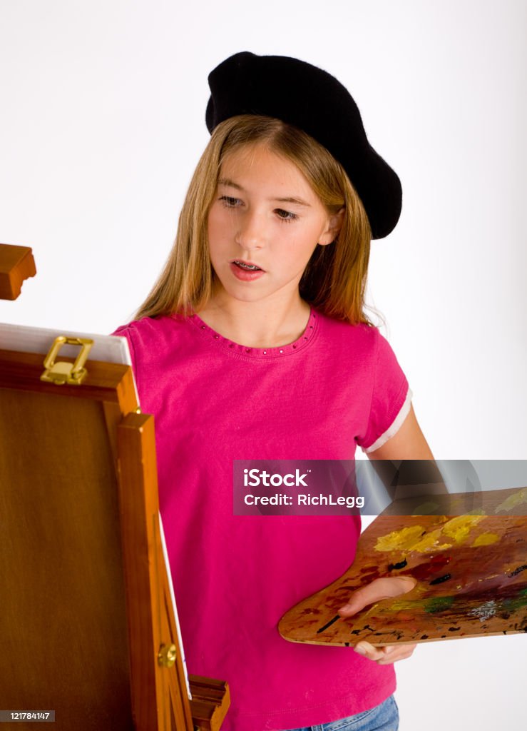 Garota Artist Series - Foto de stock de 12-13 Anos royalty-free