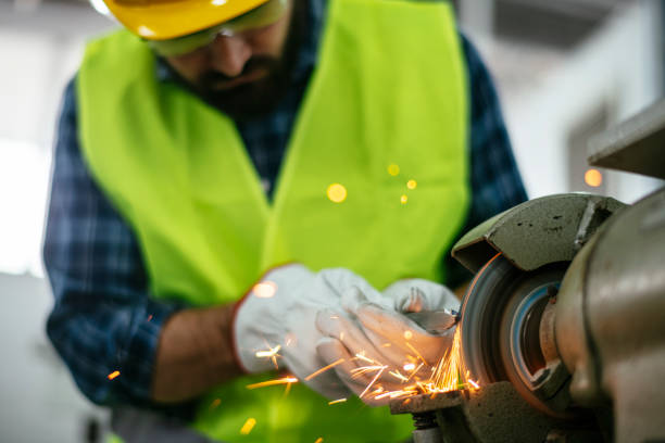 istock Man working at a factory stock photo 1217843585