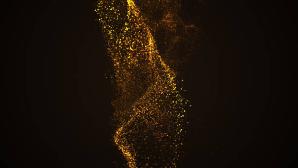 istock Party concept. Tiny golden particles sprinkled on black background. 1217845044