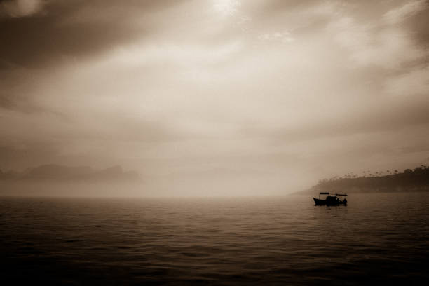 Photo taken of another fishing boat at sunrise