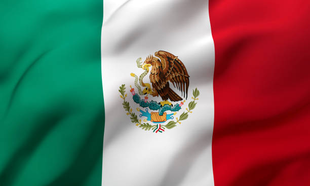 istock Flag of Mexico blowing in the wind 1217847981