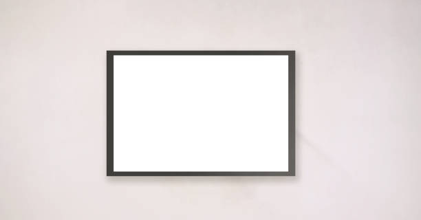 istock empty modern billboard in black frame installed on white wall in street 1217849919