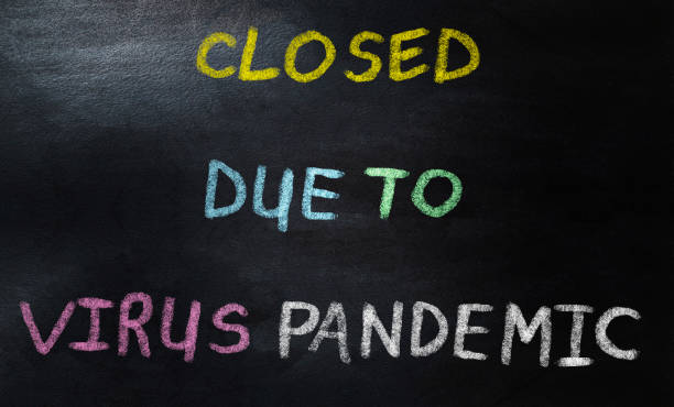 istock closed due to  virus pandemic chalkboard 1217852856