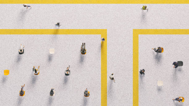istock Social distancing in a public area 1217863197